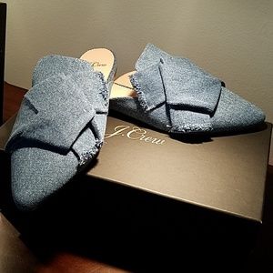 J. Crew Marina Denim Slides